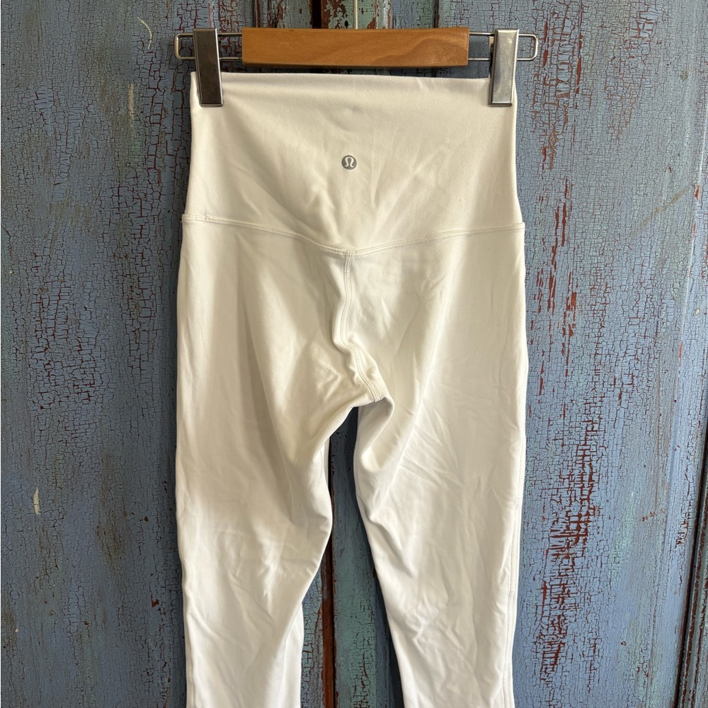 White Lululemon Align Leggings 25” Inseam